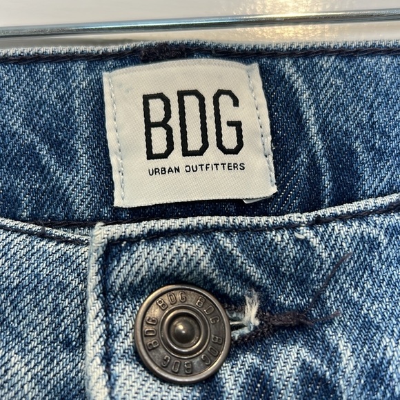 BDG Louis 2 Blue Straight Jeans with Creative Two-Tone Design size 32x32. - Picture 7 of 12